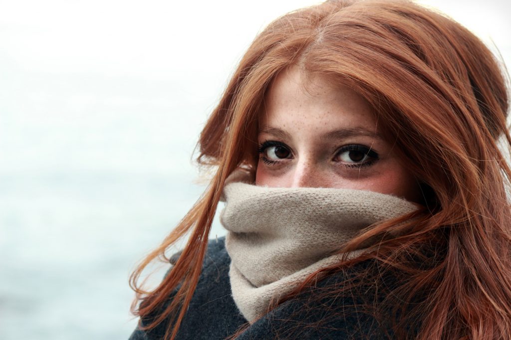 scarf over face